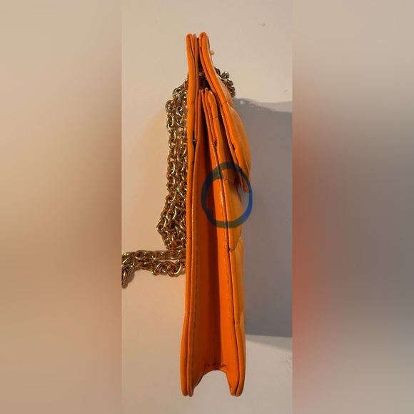 H.O.W House Of Want Small Vibrant Orange Crossbody Handbag Snap Closure - Picture 5 of 14